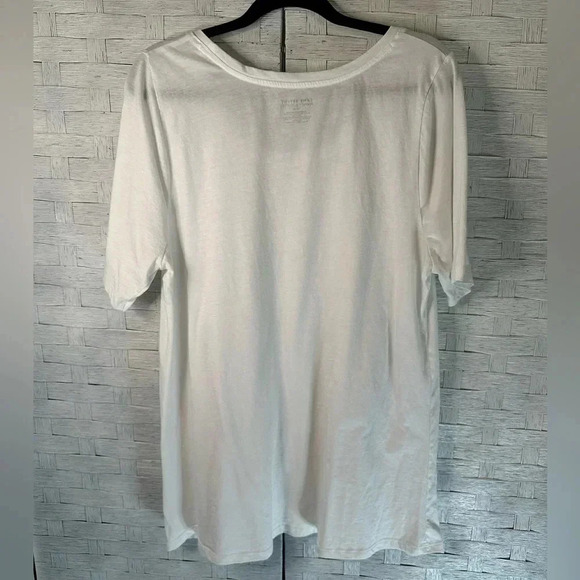 Lane Bryant white T-shirt plus size long casual summer beach layer look - Picture 2 of 6